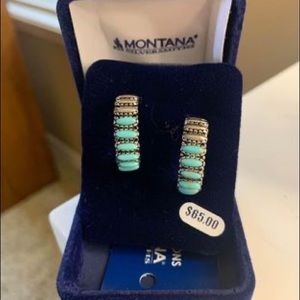 Turquoise hoop earrings
